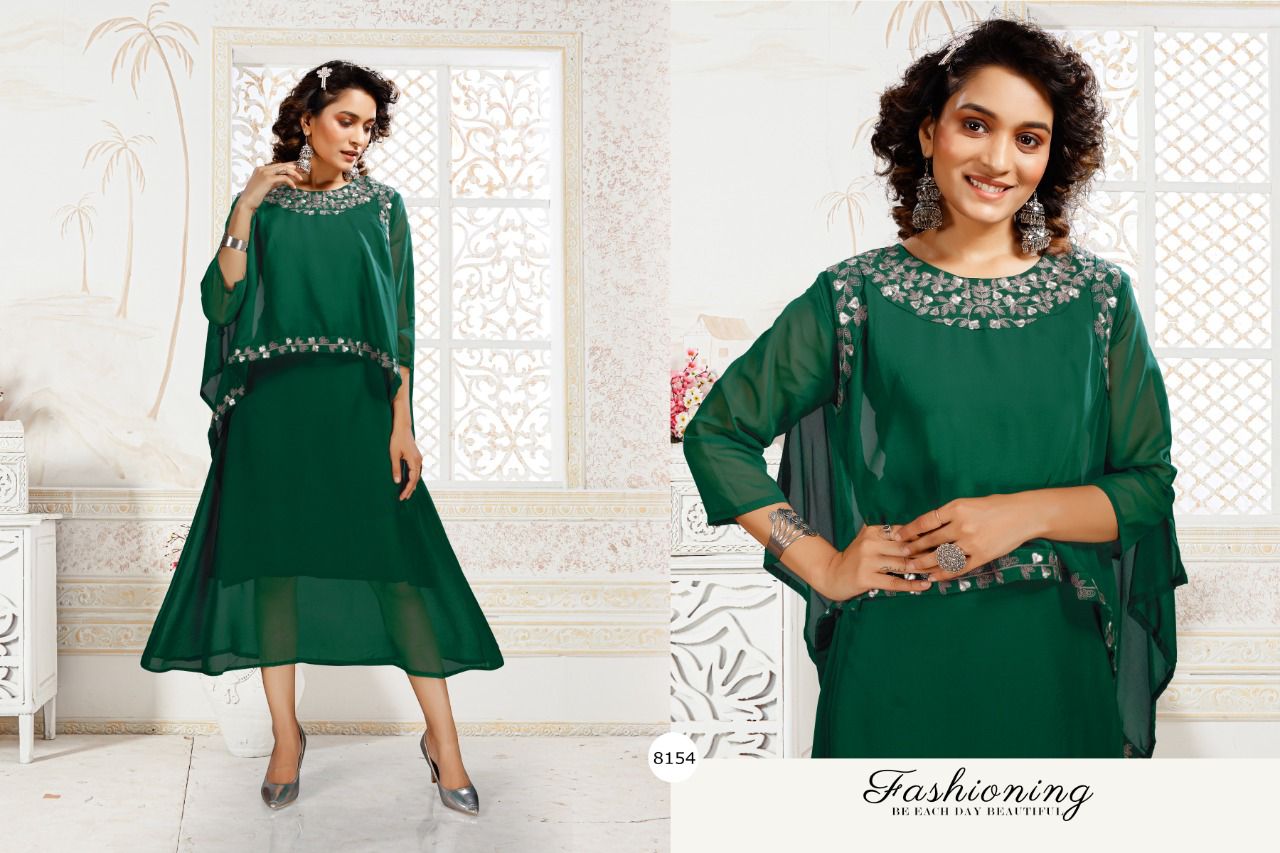Tamanna 8154 New Fancy Wear Georgette Designer Kurti Collection
